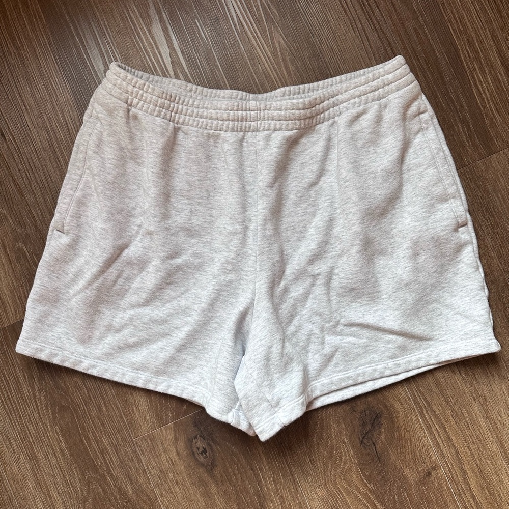 SKIMS Light Gray Cotton Lounge Shorts